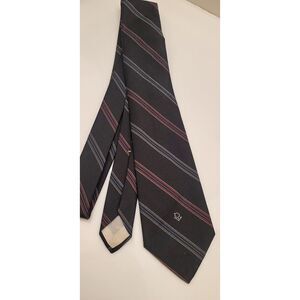 Dior Christian Dior Classic Color Tie Black and Stripe Men's Formal Wear VTG